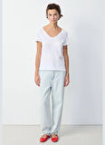Beyaz Kadın T-Shirt SON33E25_BLANC