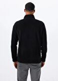 Siyah Erkek Fermuarlı Yaka Basic Fit Polar Sweatshırt D5WM-SWT3300