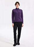 Discovery Expedition D5WL-SWT3303 Mor Dik Yaka Basic Düz Kadın Polar Sweatshırt