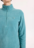Discovery Expedition D5WL-SWT3302 Mint Fermuarlı Yaka Basic Düz Kadın Polar Sweatshırt