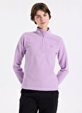 Discovery Expedition D5WL-SWT3302 Lila Fermuarlı Yaka Basic Düz Kadın Polar Sweatshırt