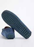 Fabrika Deri Mavi Erkek Loafer SINE
