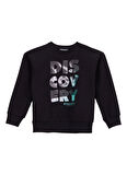 Discovery Expedition Baskılı Erkek Çocuk Siyah Sweatshırt D5WB-SWT3020