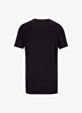 Fabrika Bisiklet Yaka Varaklı Siyah Kadın T-Shirt F5WL-TST0238
