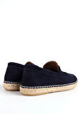 Abarca Deri Lacivert Erkek Espadril MOCASIN