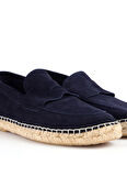 Abarca Deri Lacivert Erkek Espadril MOCASIN