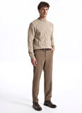 Fabrika Bağlamalı Bel Duble Paça Jogger Açık Haki Erkek Pantolon F5WM-PNT 2537