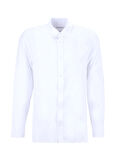 Fabrika Slim Fit Düğmeli Yaka Armürlü Beyaz Erkek Gömlek MAYDOS-Y 430