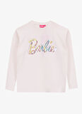 Barbie Baskılı Ekru Kız Çocuk T-Shirt BRB5WG-TST6020
