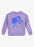 Barbie Baskılı Kız Çocuk Lila Sweatshırt BRB5WG-SWT6038