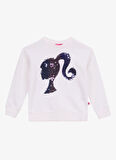 Barbie Baskılı Kız Çocuk Beyaz - Lila Sweatshırt BRB5WG-SWT6624
