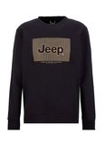 Jeep Bisiklet Yaka Baskılı Siyah Erkek Sweatshırt J5WM-SWT7693