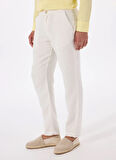 Mr. Mood Standart Bel Normal Paça Standart Beyaz Erkek Pantolon MR TOM Pants
