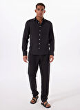Mr. Mood Lastikli Bel Normal Paça Standart Siyah Erkek Pantolon MR ROG PANTS