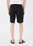 Mr. Mood Lastikli Bel Standart Siyah Erkek Bermuda Şort MR ROG SHORT