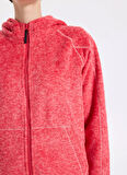 Discovery Expedition D5WL-SWT3583 Kırmızı Kapüşon Yaka Basic Düz Kadın Polar Sweatshırt