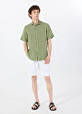 Mr. Mood Lastikli Bel Standart Beyaz Erkek Bermuda Şort MR ROG SHORT