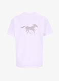 Mustang Bisiklet Yaka Baskılı Beyaz Kadın T-Shirt M5WL-TST1053