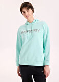 Discovery Expedition D5WL-SWT3608 Mint Kapüşon Yaka Relaxed Baskılı Kadın Sweatshırt