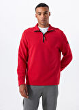 Discovery Expedition D5WM-SWT3871 Kırmızı Dik Yaka Relaxed Düz Erkek Sweatshırt