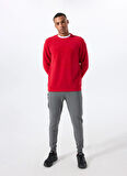 Discovery Expedition D5WM-SWT3872 Kırmızı Bisiklet Yaka Relaxed Baskılı Erkek Sweatshırt
