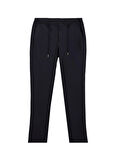 Fabrika Bağlamalı Bel Normal Paça Jogger Lacivert Erkek Pantolon F5WM-PNT 2527
