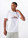 Mustang Bisiklet Yaka Baskılı Beyaz Erkek T-Shirt M5WM-TST1586