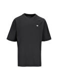 Mustang Bisiklet Yaka Baskılı Siyah Erkek T-Shirt M5WM-TST1583
