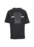 Mustang Bisiklet Yaka Baskılı Siyah Erkek T-Shirt M5WM-TST1583