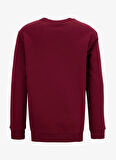 Mustang Bisiklet Yaka Bordo Erkek Sweatshırt M4WM-SWT-1982