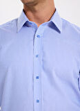 Fabrika Slim Fit Sumos Yaka Çizgili Koyu Mavi Erkek Gömlek F5WM-GML 2582