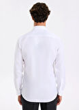 Fabrika Slim Fit Sumos Yaka Armürlü Beyaz Erkek Gömlek F5WM-GML 2580