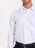 Fabrika Slim Fit Sumos Yaka Armürlü Beyaz Erkek Gömlek F5WM-GML 2584