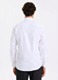 Fabrika Slim Fit Sumos Yaka Armürlü Beyaz Erkek Gömlek F5WM-GML 2584