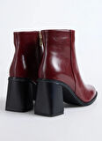 Fabrika Bordo Kadın Topuklu Bot BLOCK-BELLA