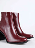 Fabrika Bordo Kadın Topuklu Bot BLOCK-BELLA