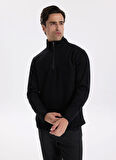 People By Fabrika Bisiklet Yaka Düz Siyah Erkek Sweatshırt PBF5WM-SWT 5054
