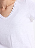American Vintage V Yaka Beyaz Kadın T-Shirt SON33H25BLANC
