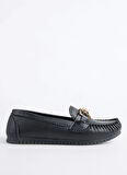 F By Fabrika Siyah Kadın Loafer INEL