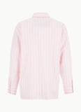 Fabrika Loose Fit Gömlek Yaka Çizgili Pembe - Beyaz Kadın Gömlek F6SL-GML0148