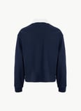 Fabrika Polo Yaka Düz Lacivert - Beyaz Kadın Sweatshırt F6SL-SWT0010