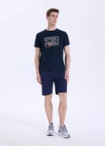 Discovery Expedition D6SM-TST3706 Lacivert Bisiklet Relaxed Baskılı Erkek T-Shirt