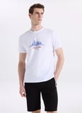 Discovery Expedition D6SM-TST3786 Beyaz Bisiklet Yaka Relaxed Baskılı Erkek T-Shirt