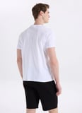 Discovery Expedition D6SM-TST3786 Beyaz Bisiklet Yaka Relaxed Baskılı Erkek T-Shirt