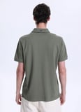 Mustang Düz Koyu Haki Erkek Polo T-Shirt M6SM-TST1579