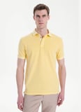 Mustang Sarı Erkek Relaxed Yıkamalı Polo T-Shirt M6SM-TST1326