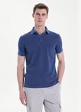 Mustang Lacivert Erkek Relaxed Yıkamalı Polo T-Shirt M6SM-TST1326