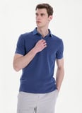 Mustang Lacivert Erkek Relaxed Yıkamalı Polo T-Shirt M6SM-TST1326