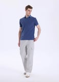 Mustang Lacivert Erkek Relaxed Yıkamalı Polo T-Shirt M6SM-TST1326