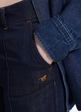 Mustang Yüksek Bel Bol Paça Bol Kesim Lacivert Kadın Denim Pantolon M6SL-PNT1303